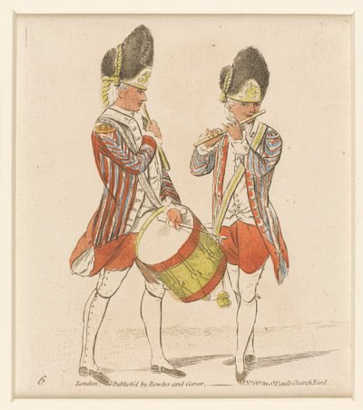 Grenadier drummer and fifer by English School